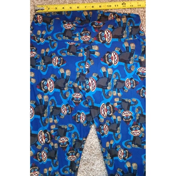 Cute & Comfy LuLaRoe Crazy Monkey Leggings / Sleep Bottoms - Tall & Curvy - Picture 4 of 7